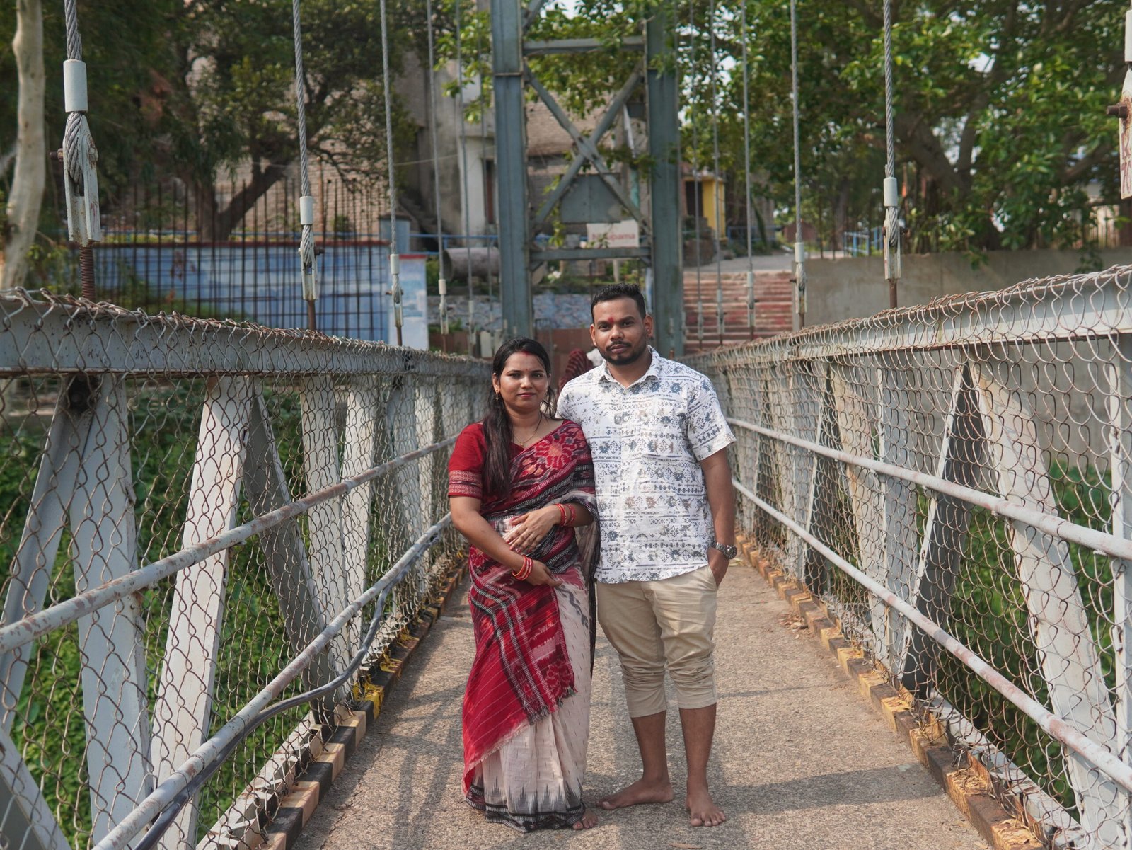 On the Dhabaleswar suspension bridge together